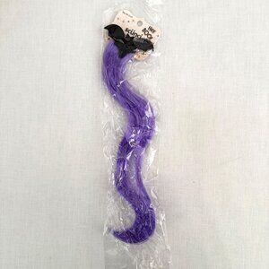 Scunci Hey Boo Salon Glitter Clip Wavy Faux Hair 9in Purple Extensions Halloween
